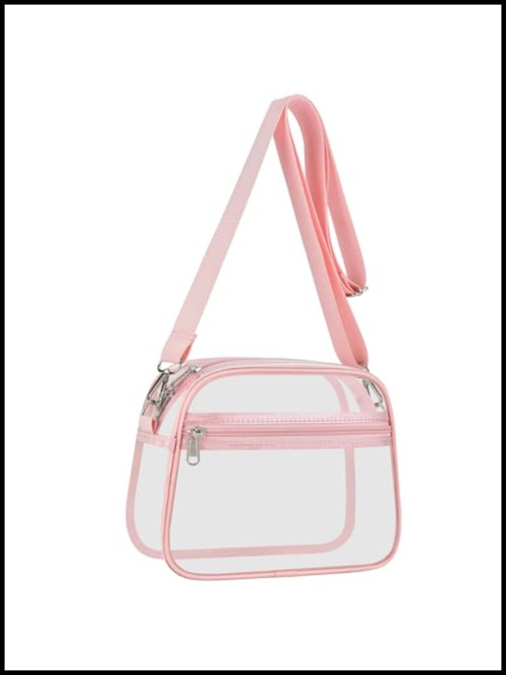 Clear Crossbody Bag Stadium Approved Waterproof PVC Handbag